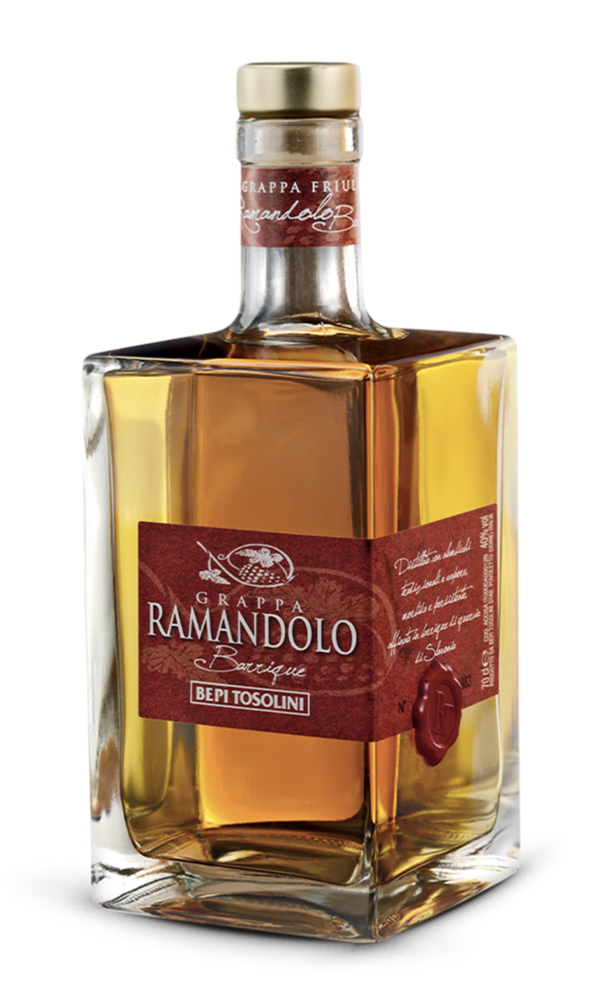 Граппа Рамандоло Баррик. Граппа Bepi Tosolini Agricola Decanter, 0.7 л. Граппа Bepi Tosolini vite d'Oro Barrique, 0.7 л. Граппа Bepi Tosolini, Ramandolo Barrique, Decanter & Wooden Box, 0.7 л.